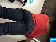 A nude performer engages in live webcam fucking