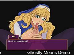 Ethereal ghostly moans echo in hentai scenes