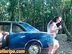 Behind the scenes of the ripped clothes photo shoot.