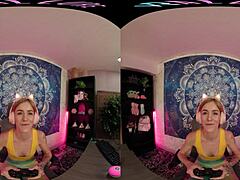 Blonde Enjoys Soothing Morning Routine