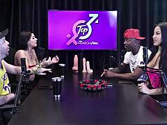 woman defecates on man's dick in bizarre moment with strong pussy smell