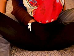 Indian Housewife Enjoys Romantic Sex on Bed, Gets Creampied with Hindi Audio