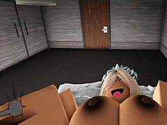 Roblox rich girl rides and gets creampied in hentai anime