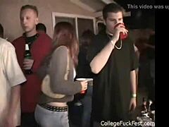 Hot Blonde Coed Babe Loves Dick in Public Threesome Fantasy with Blowjob Cumshot Bent Over