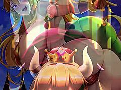 Bowsette and her side characters in the anime