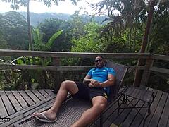 Baby Sophy in Red Lingerie, Bent Over with Big Ass