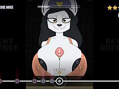 Horny police furry bangs hard in Beatbanger cartoon game mod