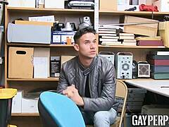 handsome gay caught stealing sucks and fucks big black cock