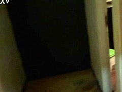 shy guy from the bar gets monster cock blowjob in sauna live show