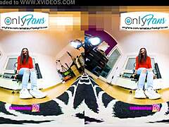 VR foot girl crushes shoes in nylons