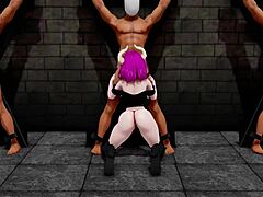 Aura Bangs Her Monster Toys In Hentai Double Penetration Group Scene! Bent Over Doggy In Anime Action.