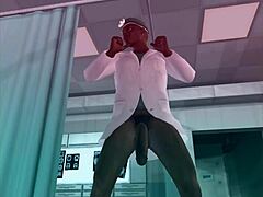 Charles leads horny nudists to the doctor in this anime beach game