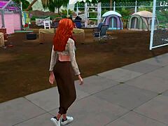 this innocent redhead is fucking with bbc bum on the street - sims 4 - 3d animation