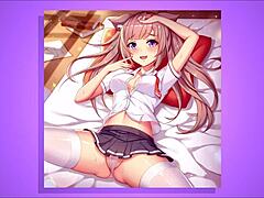 hentai girl slowly undresses in fantasy