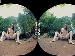 Yanks Hottie Sierra's Shaved Pussy Climax Outdoors