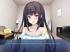 Secret stay home episode hints at sucking cock under desk in hentai game
