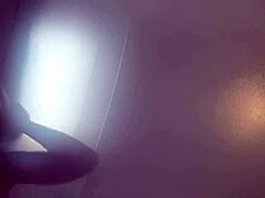 pierced olivia takes a relaxing shower after a long day at work