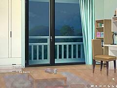 Summer Clover Harem Hentai Game Ep 8: Caught Half Naked with Huge Boner