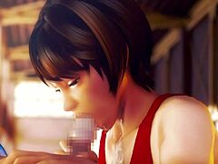 rena senpai, why are you teasing with that baton in this 3d pov anime?