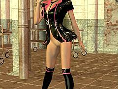 3D Nurse In Latex Fucks Patient