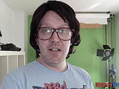 yorkshire geek tricked into blowjob by tattooed brit!