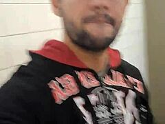 safadeza unfolds in the gym bathroom with these guys pushing adrenaline through outdoor public see-through fun