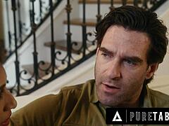 Can This Cunning Delivery Guy Take Petite 18+ Penelope Woods's Virginity as Her Stepfather?