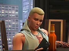 A naughty sunbathing scene in 3D hentai preview