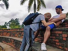 Found The Kid Smoking In Forest Bareback Gay Action