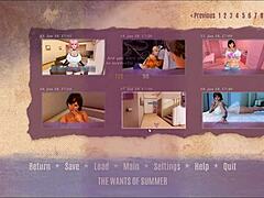 Step mom teases me in bedroom, jerking bottle like cock in hentai game