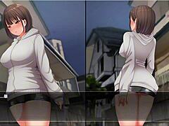 I Feel Shy Yet Excited Taking Off Skirt For Dark Alley Wander In Anime