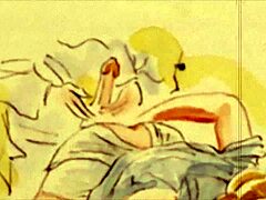 These vintage erotic drawings blend old cartoons and anime styles perfectly