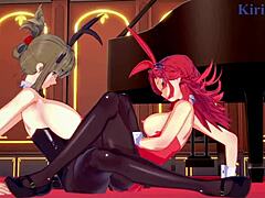 festenia muse and chitose kisaragi and sagiri sakurai intense lesbian play - super robot wars j & v & t hentai 😍