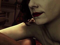 alcina dimitrescu, the busty hot milf from resident evil 8, engages in intense sex scenes with ethan winters in this animated monster game adventure