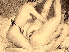 vintage erotic drawings collection from antique times