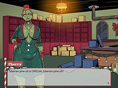 the boss has a huge cock in claus secret surprise!