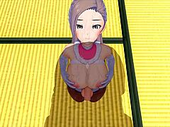 Cute girl excites my big cock in maid costume