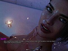 In Santa County, I touch my stepmom's pussy while bathing, leading to squirting.