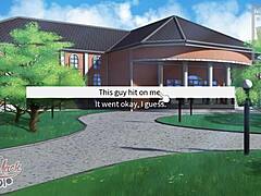 Muscular Hunk Teacher Flirts with Twink Student in Gay Anime Action