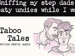 he whispers gay asmr while sniffing stepdads underwear erotically