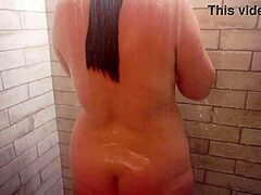 sexy italian milf vicki gets off in shower 😏