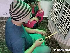 indian wife fucks electrician fixing water cooler rough doggystyle