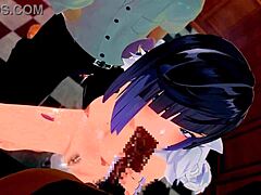 Genshin impact yelan motion with damage voice in anime hentai style