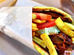 teenie jamie young 18+ takes big cock cum in mouth during athens sex vlog