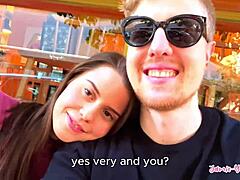 teenie jamie young 18+ takes big cock cum in mouth during athens sex vlog