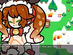 poppy from lol wants to be covered in hot cum for christmas in this hentai game