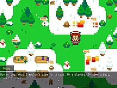 poppy from lol wants to be covered in hot cum for christmas in this hentai game