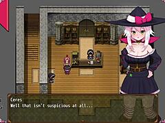 Witch's first prostitute job with handjob on cock