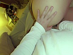 Stepmom needs help so I lick her big ass pussy before fucking and cumming.