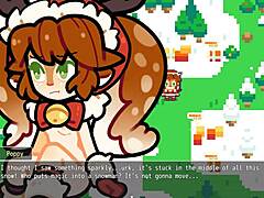 poppy from lol wants to be covered in hot cum for christmas in this hentai game